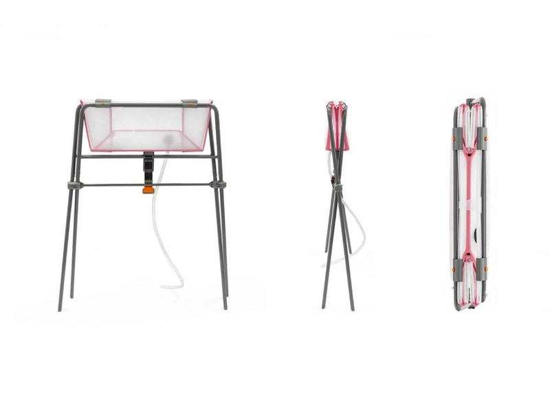 Ensemble baignoire et support Flexi Bath blanc et gris