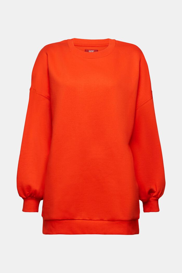 Fleece-Sweatshirt mit Rundhalsausschnitt