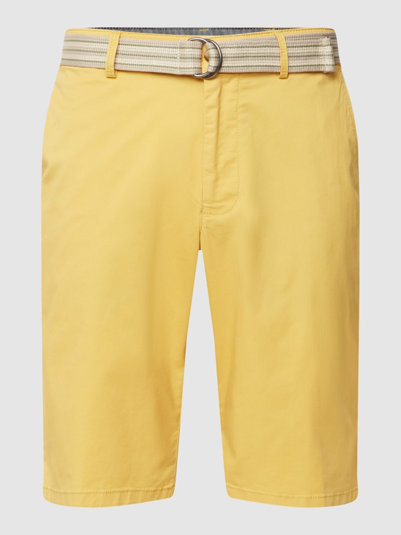 Bermudas mit Stoffgürtel in hellgelb
