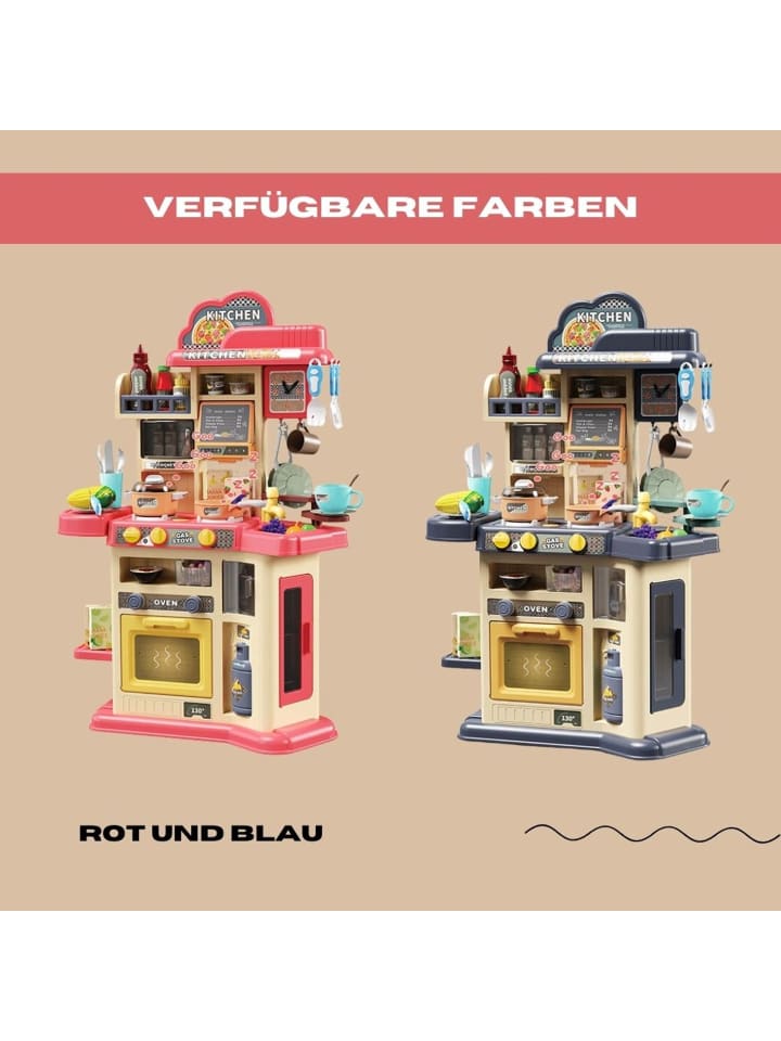 Coemo Kinderküche Joe Spielküche mit viel Zubehör in Rot günstig kaufen onesize