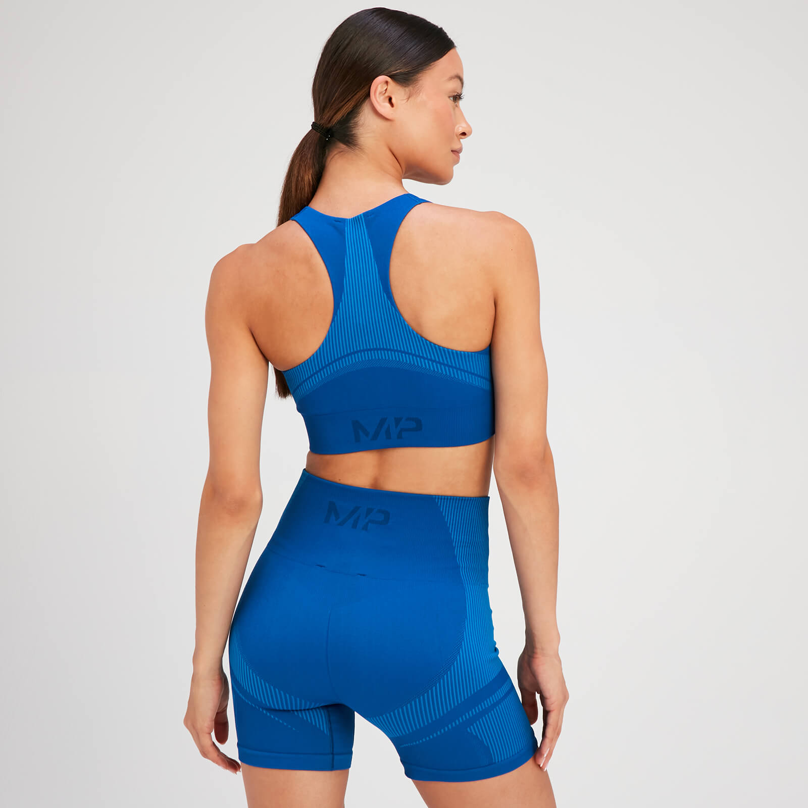 Brassière de sport sans coutures MP Tempo Ultra pour femmes – Bleu surf