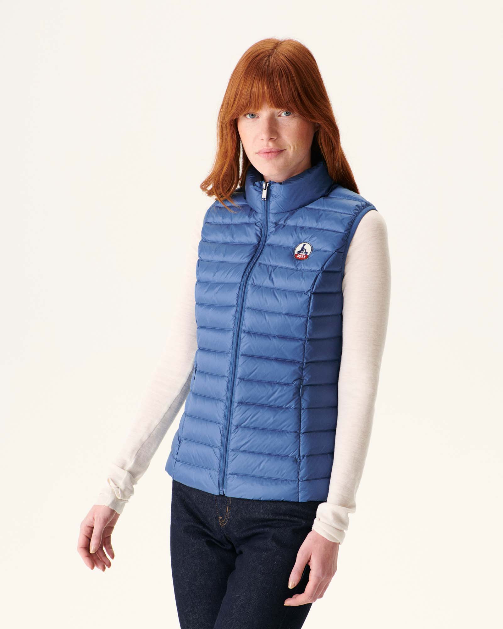 Doudoune légère sans manches Bleu jeans Seda