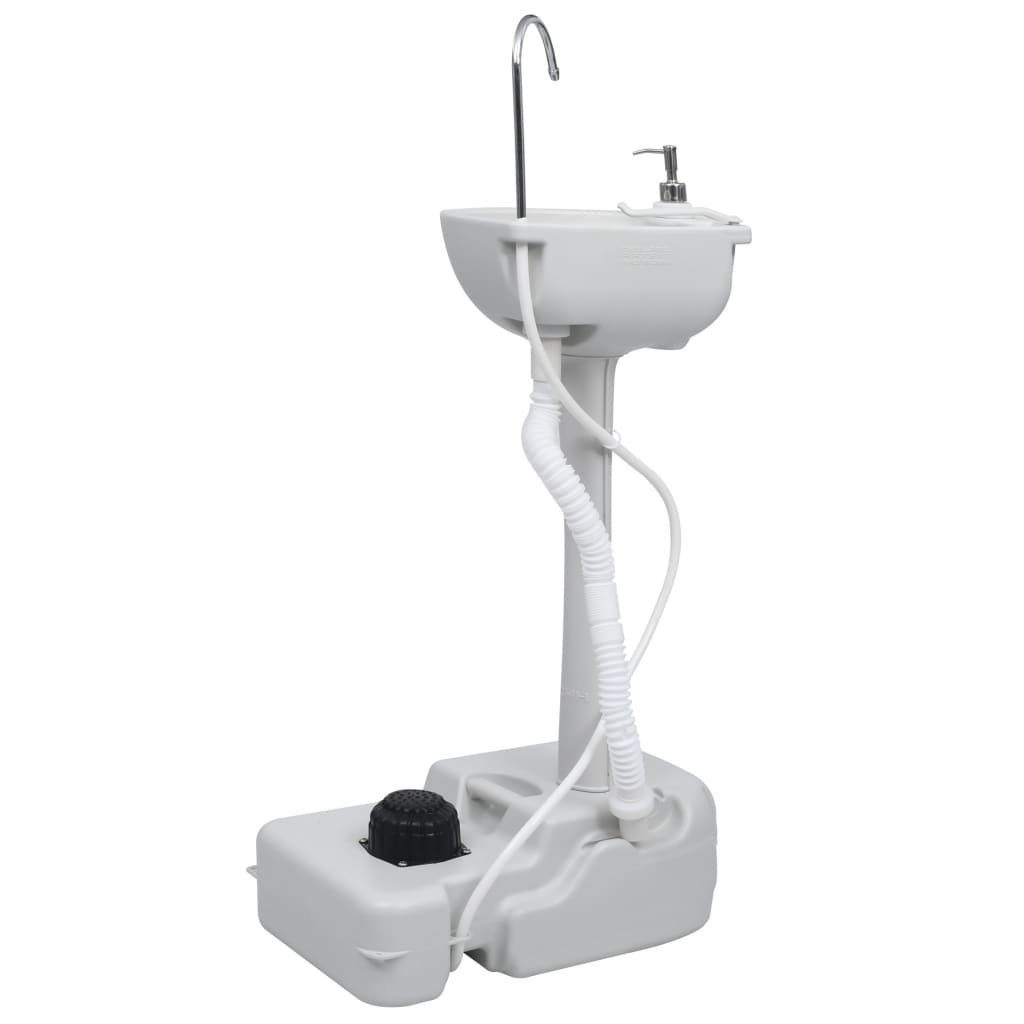 vidaXL Campingtoilette Tragbare Campingtoilette mit Waschbecken und Wasserbehälter