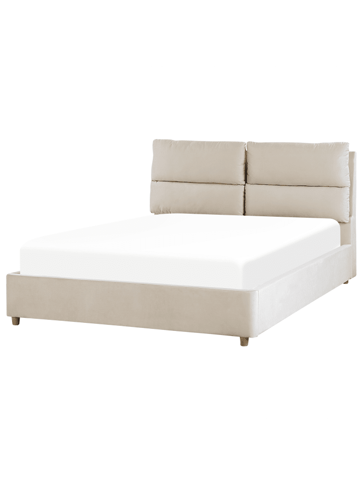 Beliani Doppelbett BATILLY in Beige - (W) 154 x (H) 105 x (L) 224 cm günstig kaufen onesize