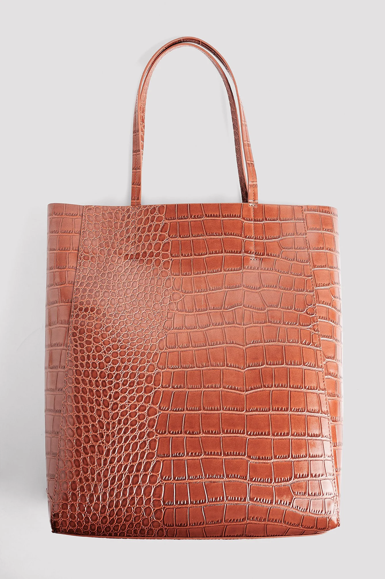 Große Tote Bag in Krokodil-Optik