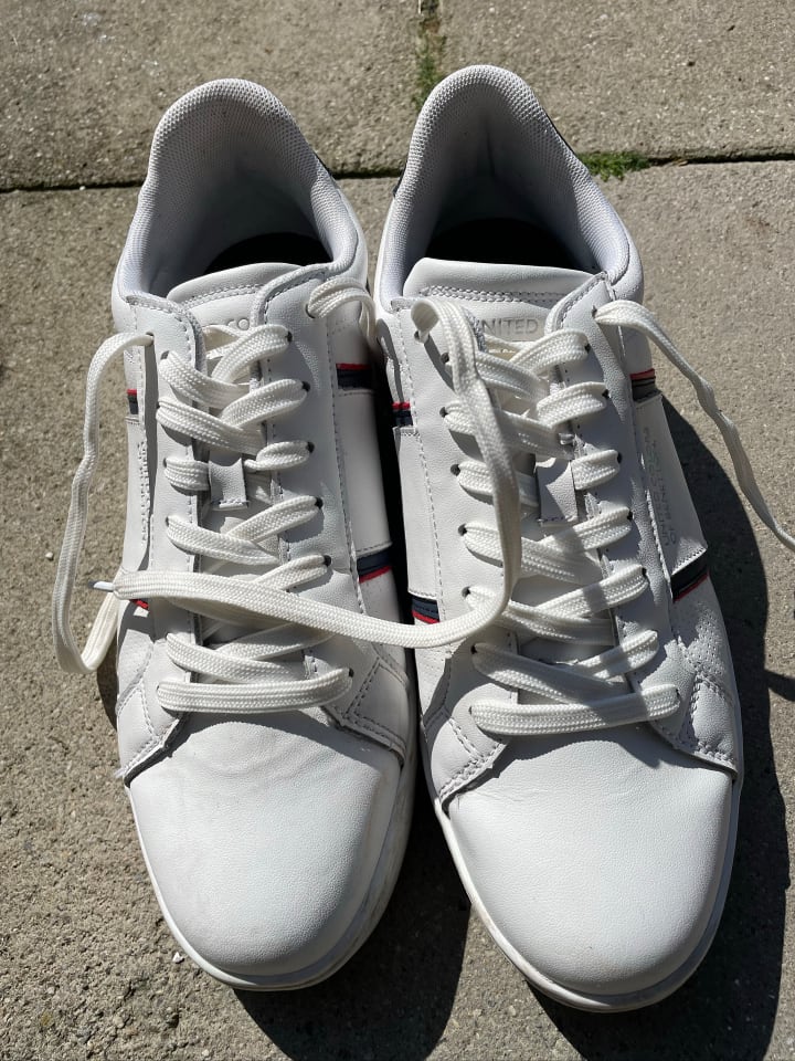 Benetton Leder-Sneakers in Weiß günstig kaufen 42