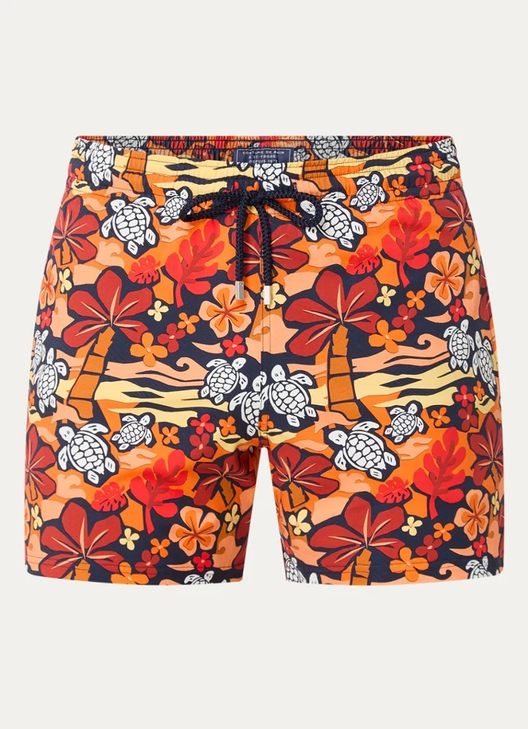 Pantaloncini da bagno Vilebrequin in stile moresco con stampa e tasche laterali