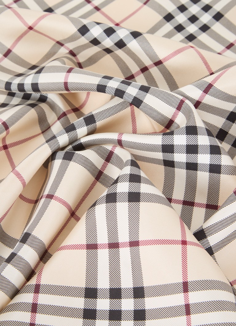 Burberry Silk scarf with check pattern 90 x 90 cm