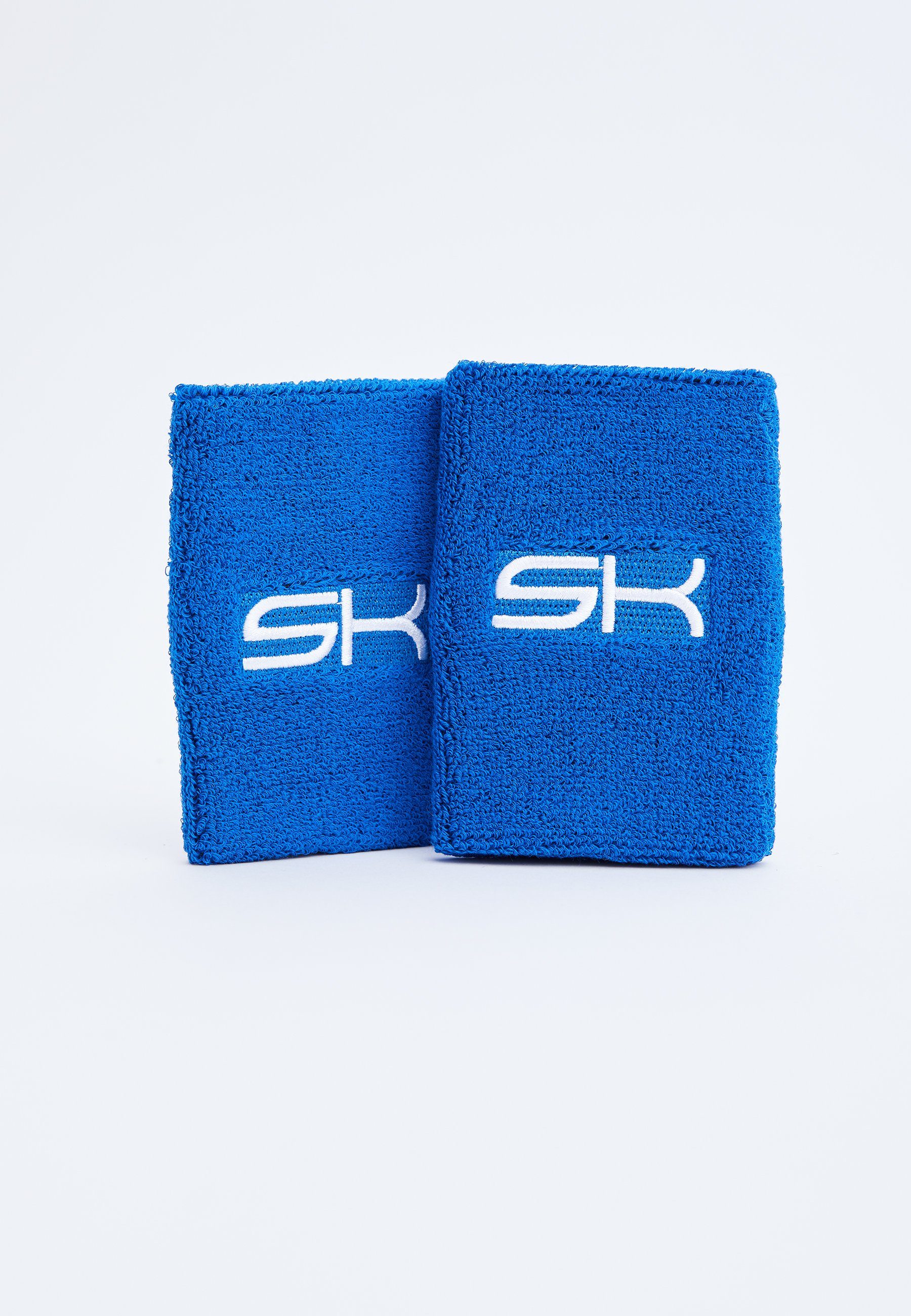 SPORTKIND Schweißband Tennis Schweißbänder groß 2er Set unisex Kinder & Erwachsene, kobaltblau