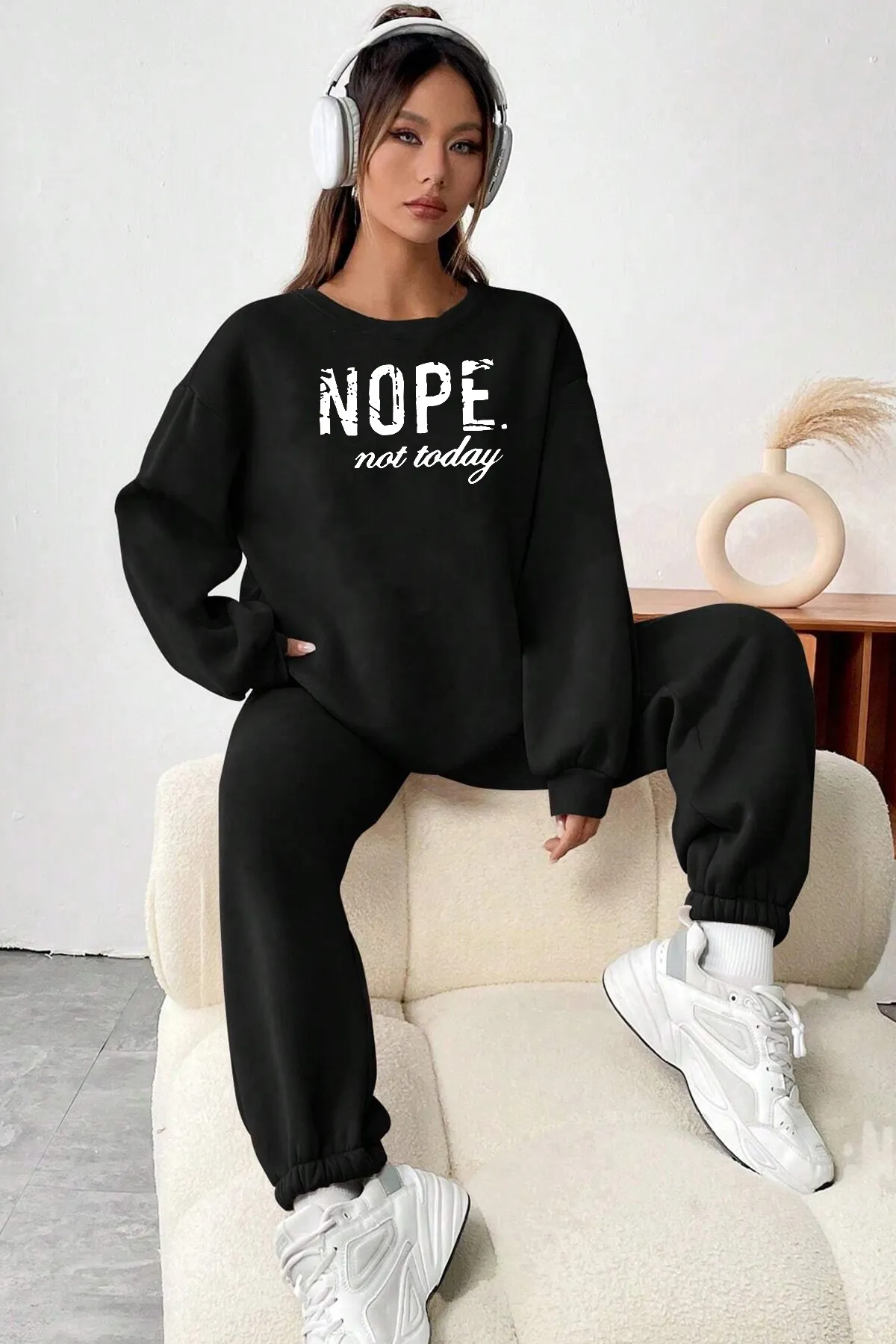 uyguntarz  Sport-Sweatsuit Set - Schwarz - Regular Fit