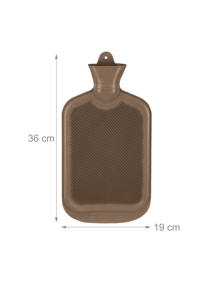 relaxdays Wärmflasche in Braun - 2 Liter günstig kaufen onesize