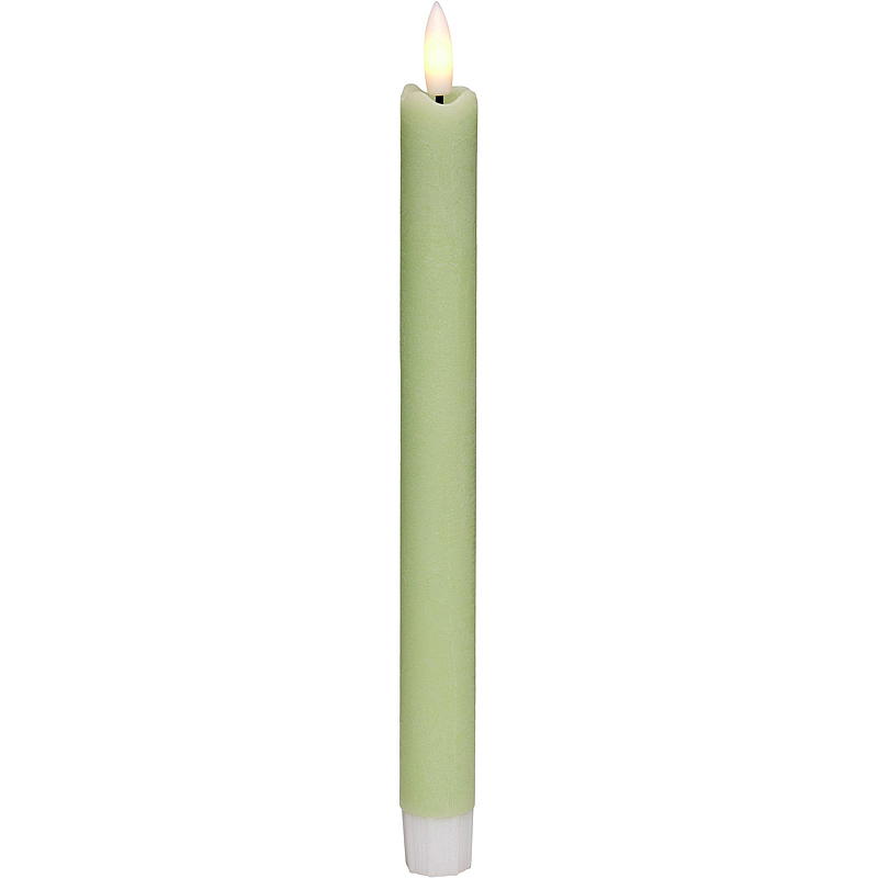 Vie Selected Kronelys 2-pk 24 cm LED timer grønn