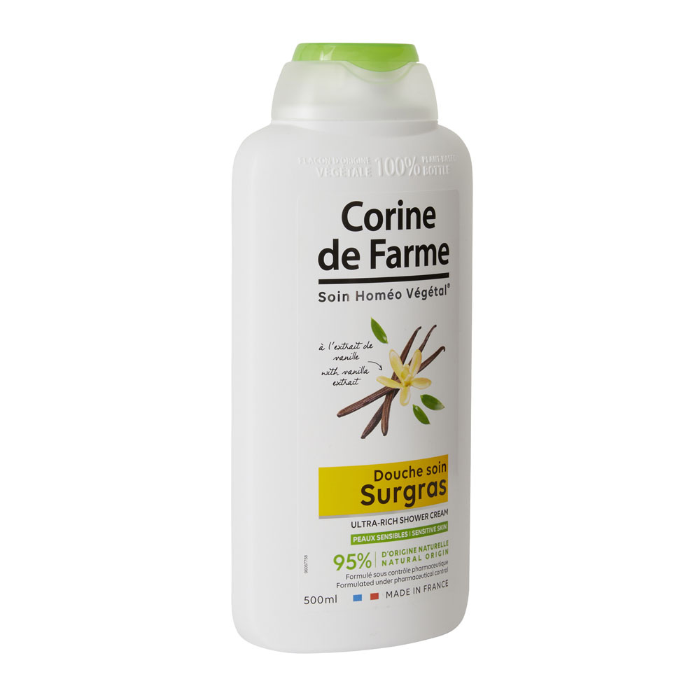 corine de farme Douche Soin Surgras à l'extrait de Vanille Gel Douche