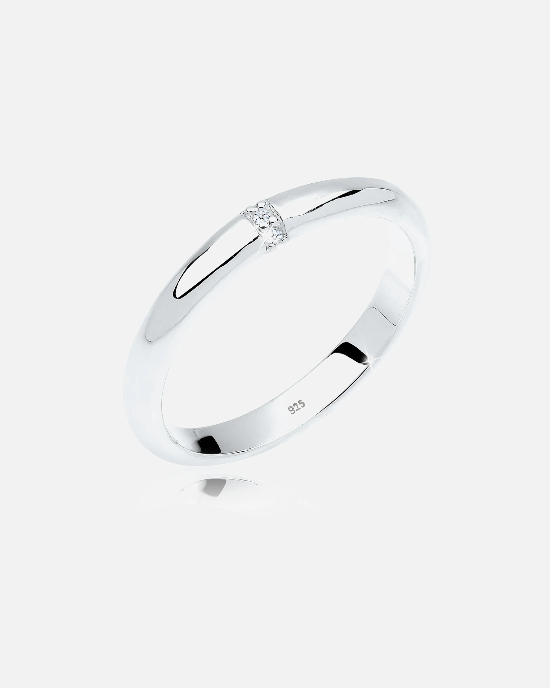 Elli DIAMONDS Diamante 0,045 ct. Anello classico in argento 925