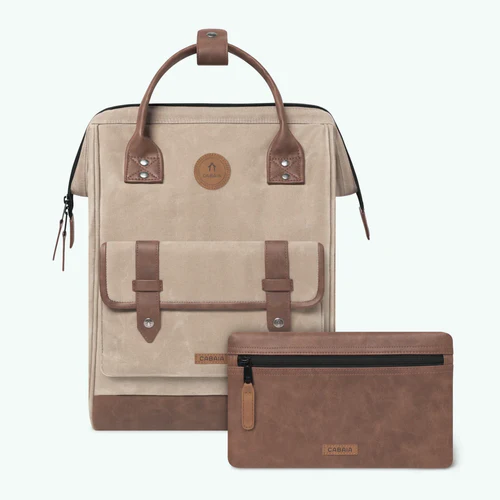 Adventurer Medium Backpack with Beige Flap