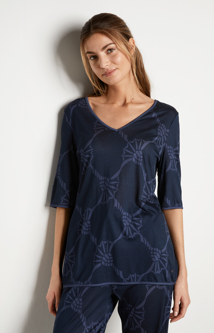 Loungewear T-Shirt in Midnight-Blau
