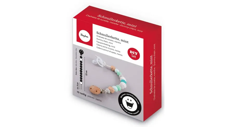 Rayher Schnullerkette Bastel-Set mint