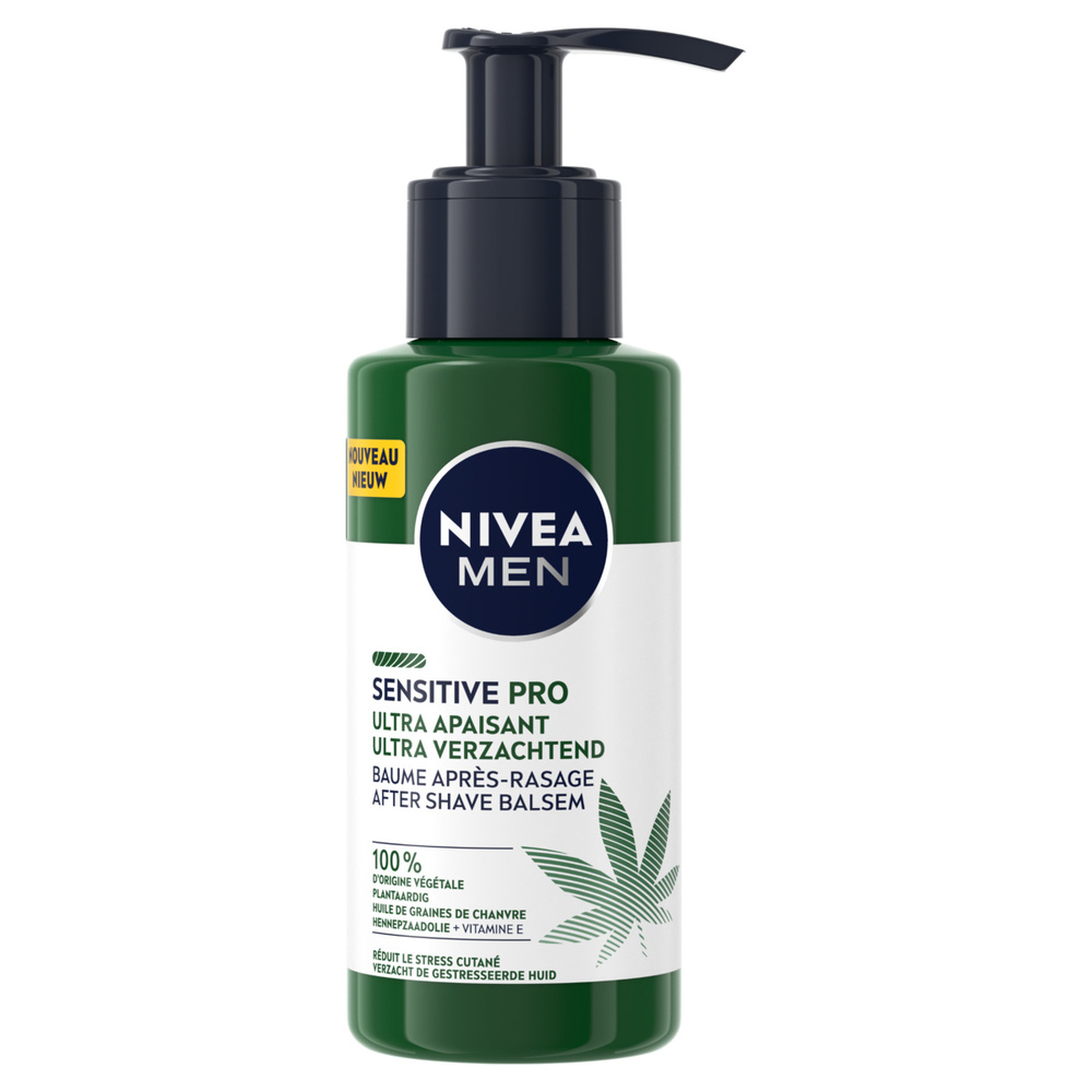 nivea SENSITIVE PRO - Baume après-rasage homme Ultra apaisante huile chanvre BIO Rasage homme