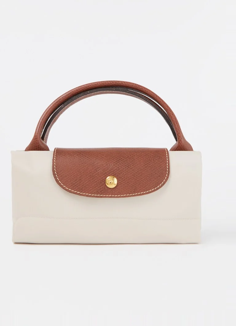 Mala de viagem dobrável Longchamp Le Pliage Verde, tamanho P, com detalhes em couro.