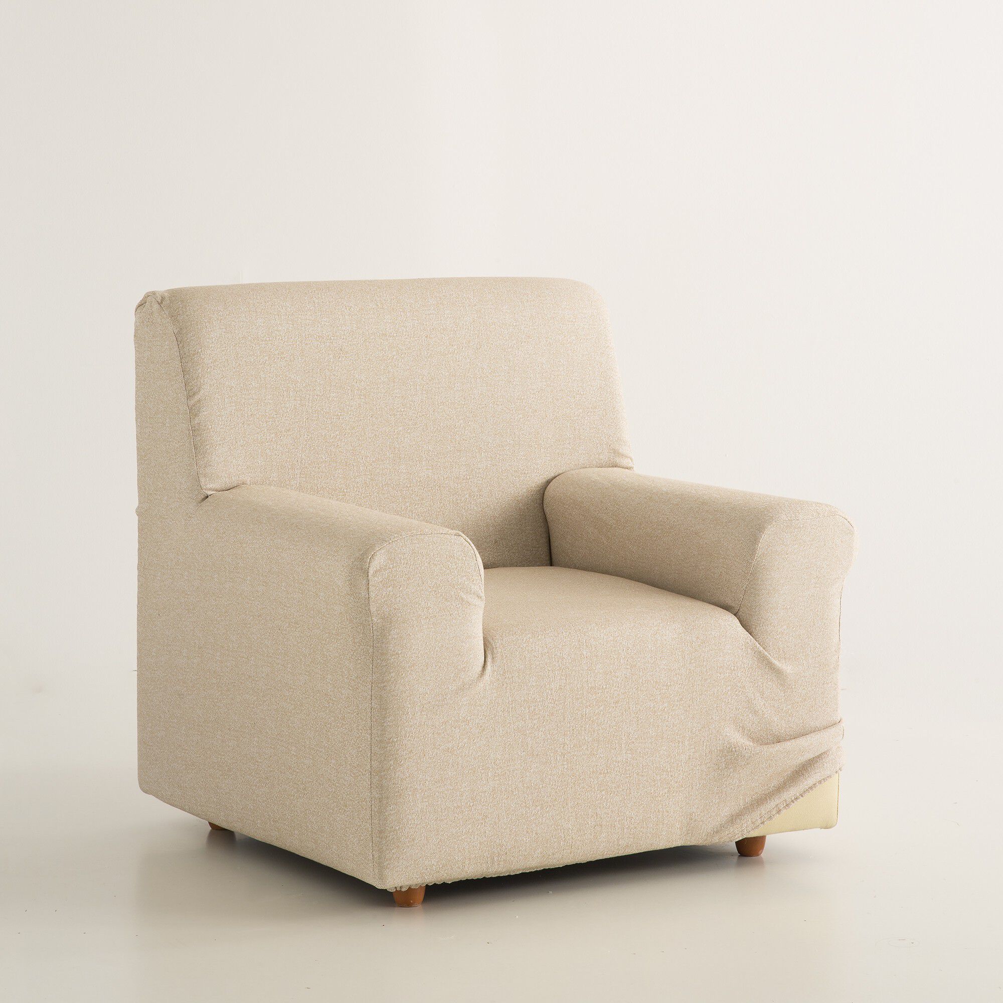 Housse extensible jacquard chiné fauteuil canapé