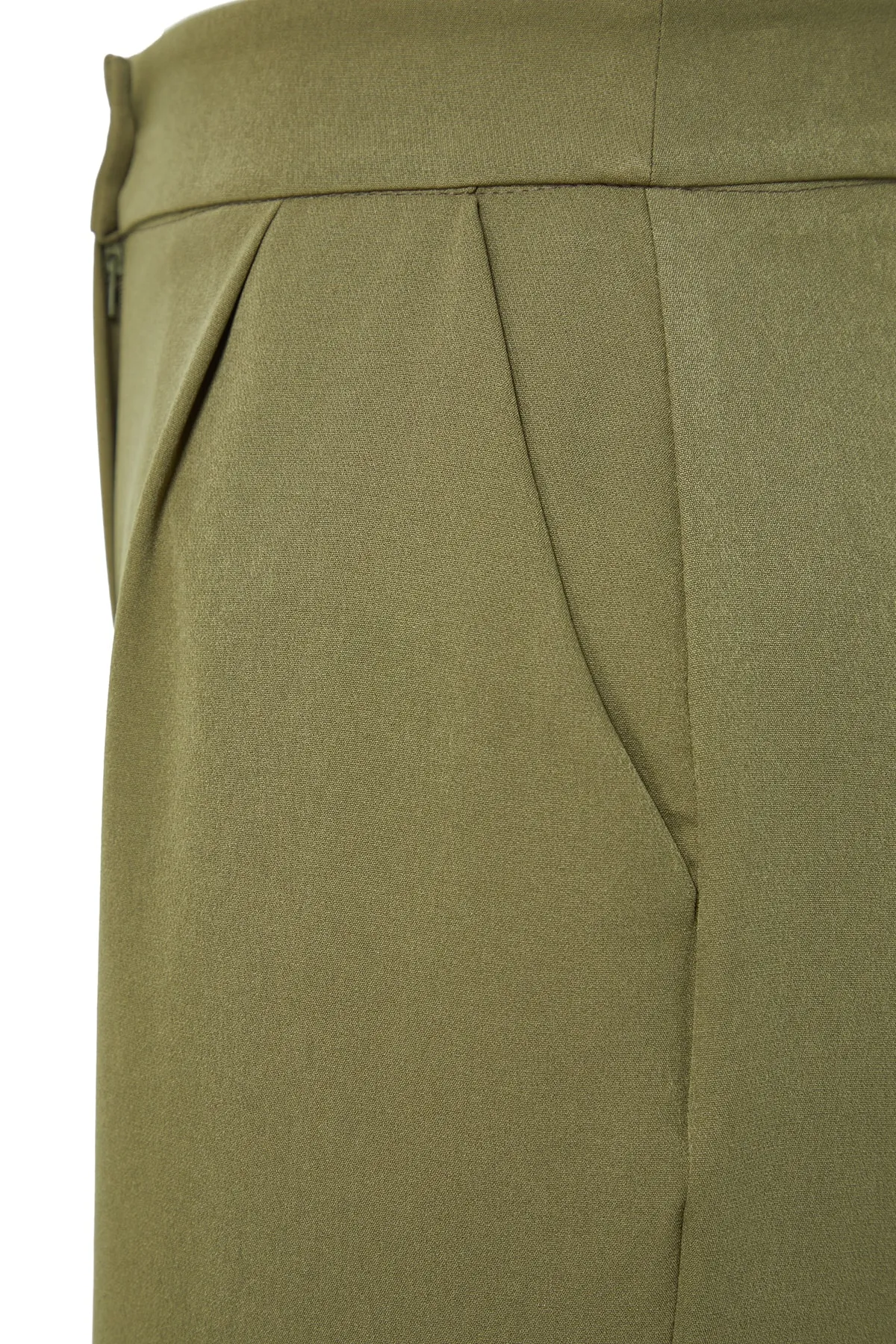 Trendyol Collection  Helle Khaki-Hose mit weitem Bein/Webhose mit weitem Bein TWOAW22PL0139
