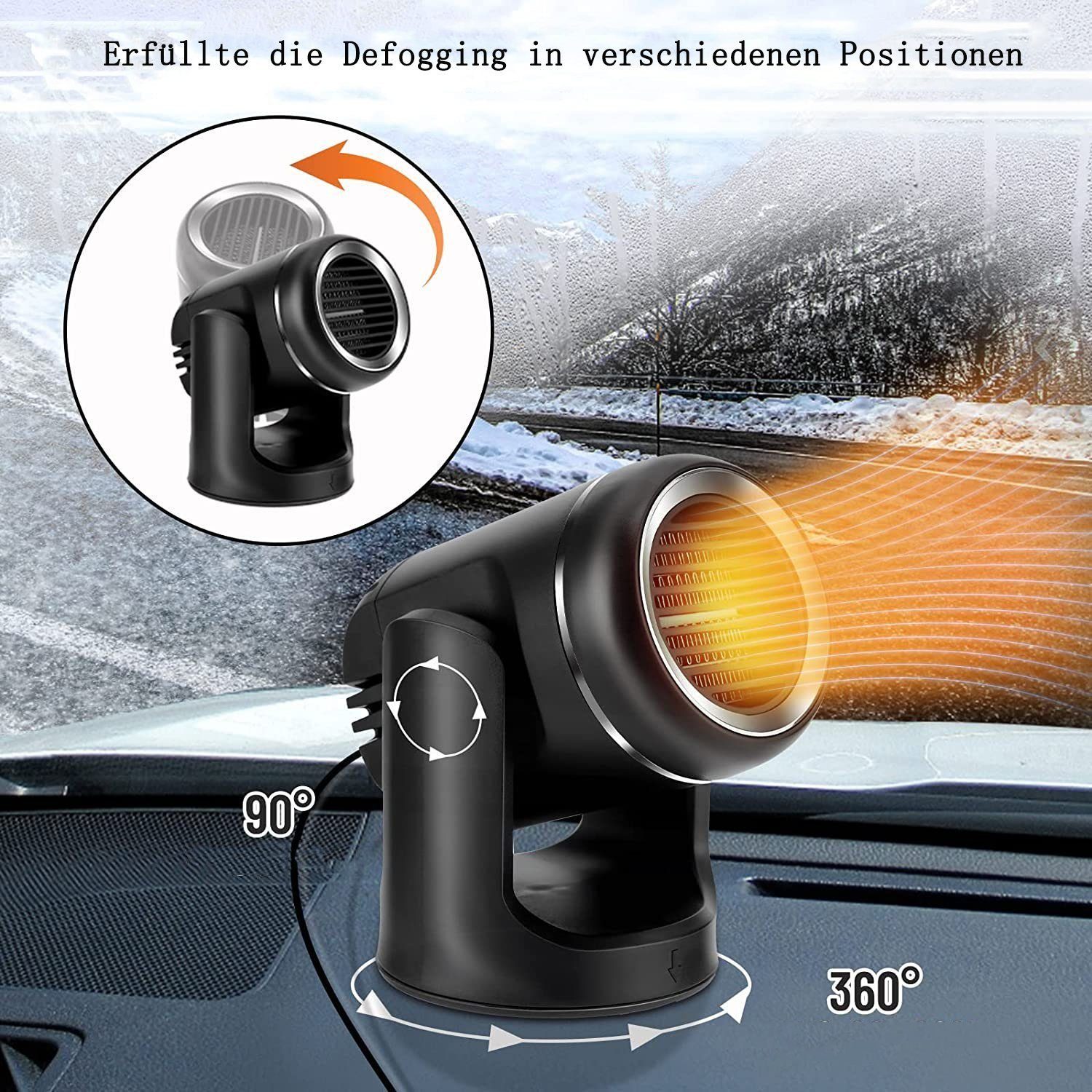 meeteu Heizlüfter 2 in 1 heizung für auto 12V Autoheizung, mobile Auto Heizung Entfroster Standheizung Innenraumheizung
