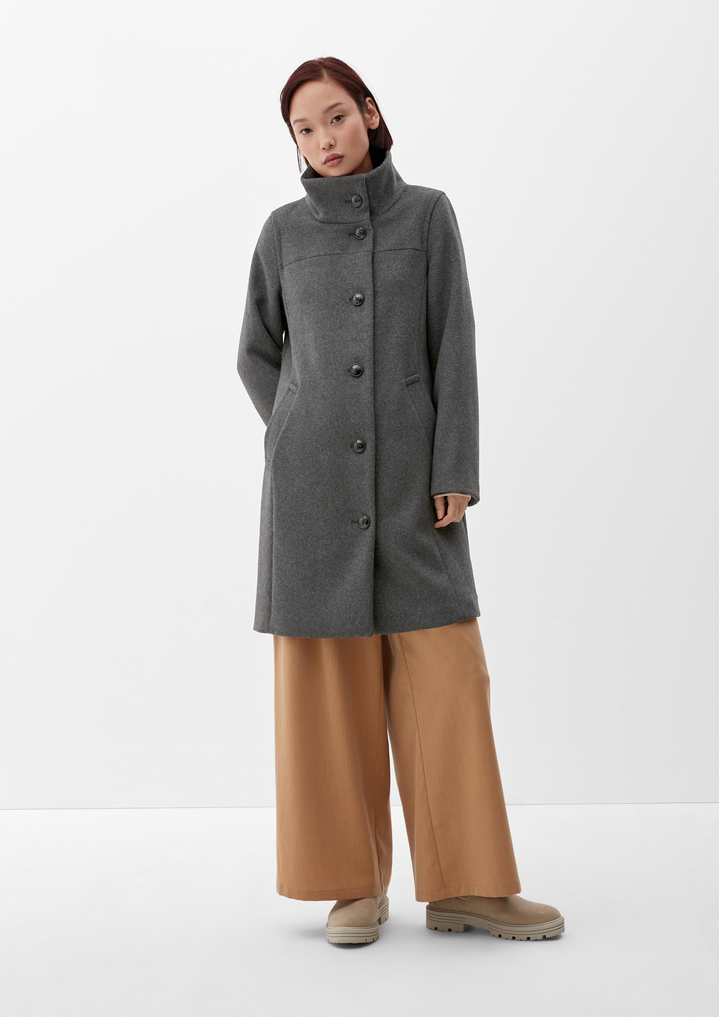 Wollmixmantel in klassischem Look  2116948-9898