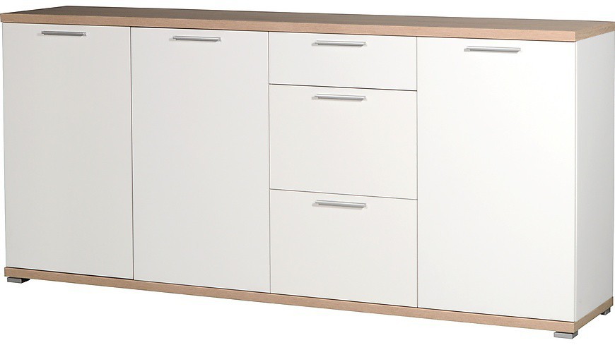 Trendstabil Sideboard 3202 Weiß/Sonoma-Eiche-Nb.