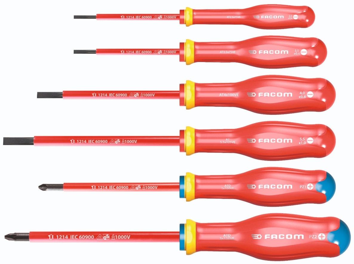 Zestaw wkrętaków izolowanych Facom ATD.J8VE 1000 V PROTWIST® 6-częściowy