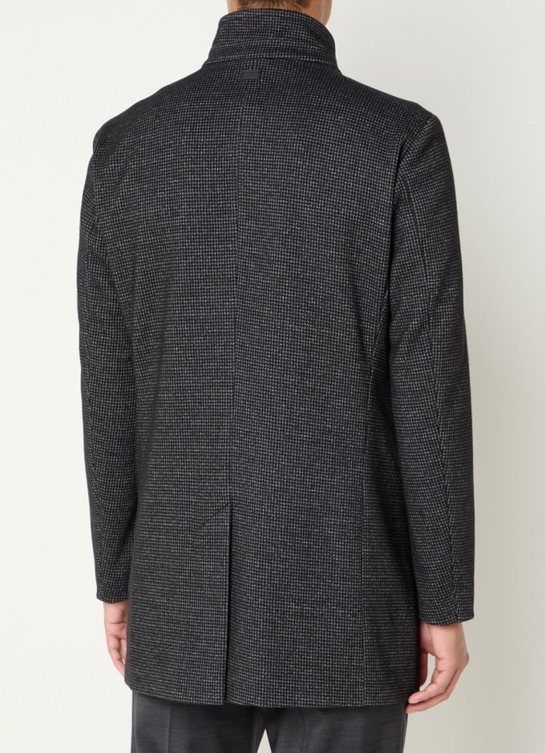Strellson Finchley Mantel aus Wollmischung mit Hahnentrittmuster