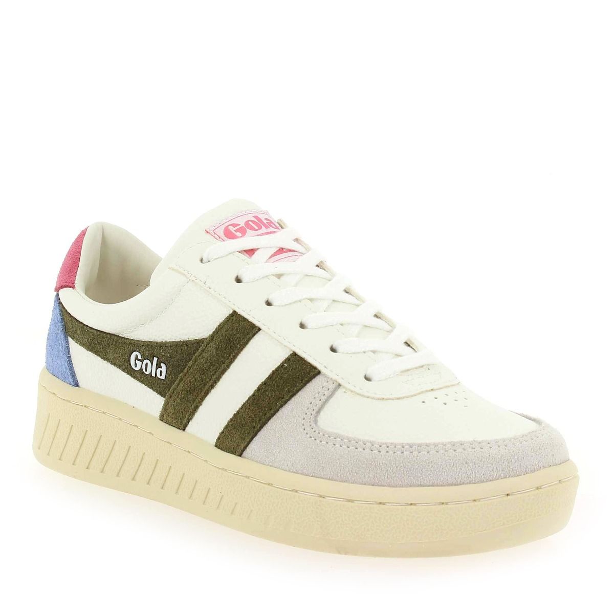 Gola  GRANDSLAM TRIDENT CLA415 - Blanc Kaki