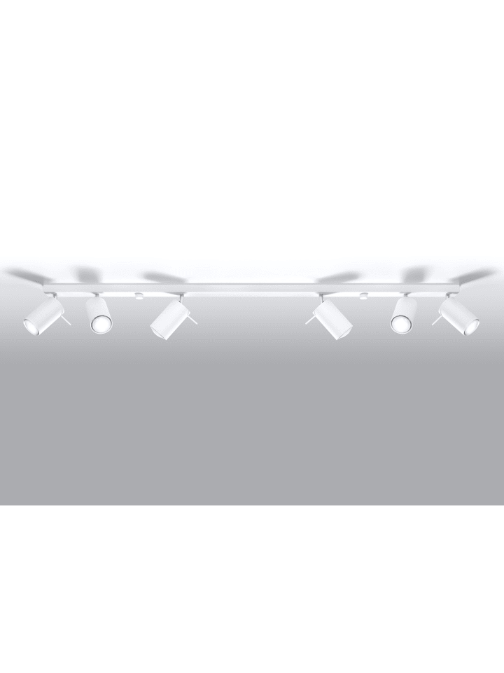Nice Lamps Deckenleuchte ETNA 6L in Weiß stahl beweglicher schirm loft Gu10 LED NICE LAMPS günstig kaufen onesize