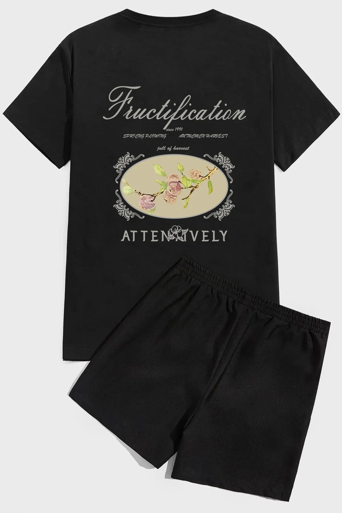 uyguntarz  Fructification-Druck-Shorts-Set