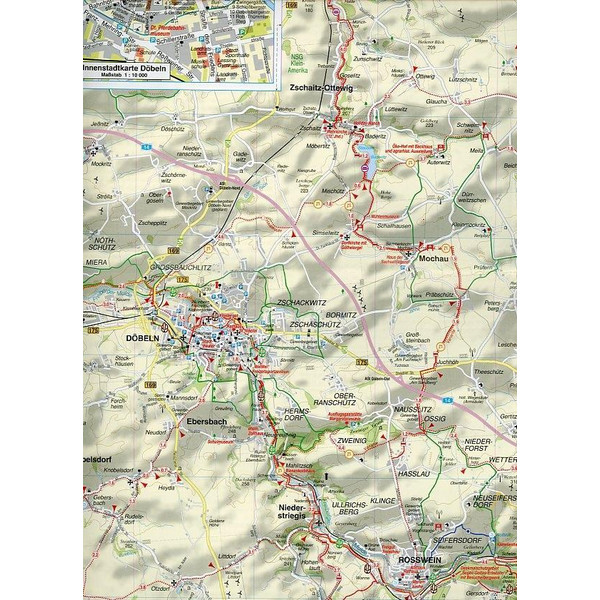 Döbeln, Nossen, Triebischtal und Umgebung 1 : 50 000. Radwander-und Wanderkarte - Wanderkarte