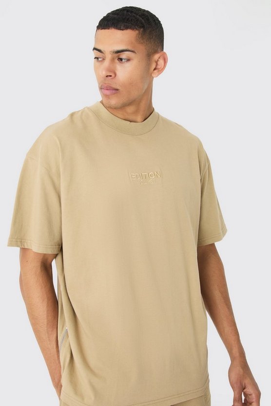 Oversize Edition T-Shirt mit Reißverschluss