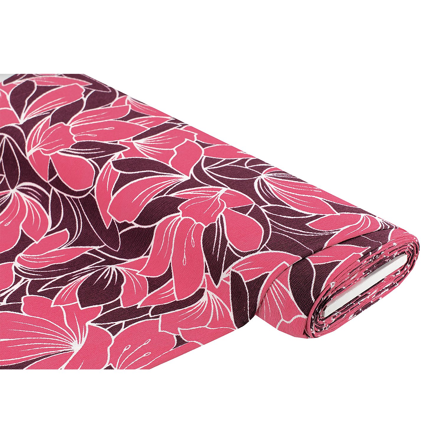 Stretch-Blusenstoff/Crashstoff, pink-bordeaux