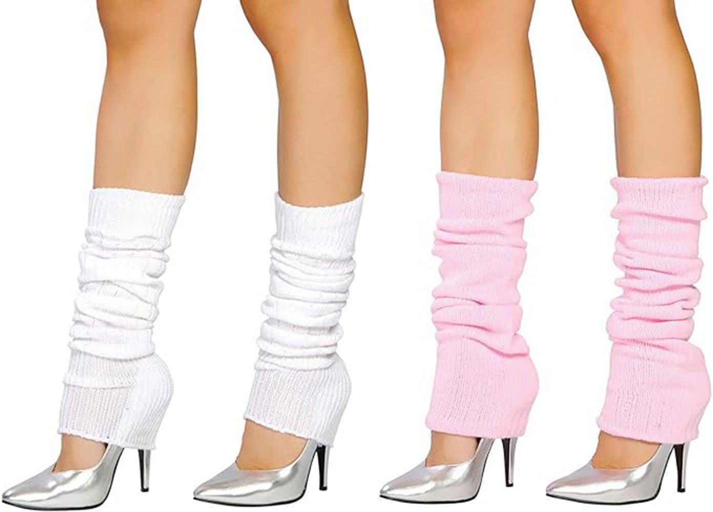 Beinstulpen Beinstulpen für Damen und Mädchen (2-Paar, gerippt) Stretch Kniestrümpfe