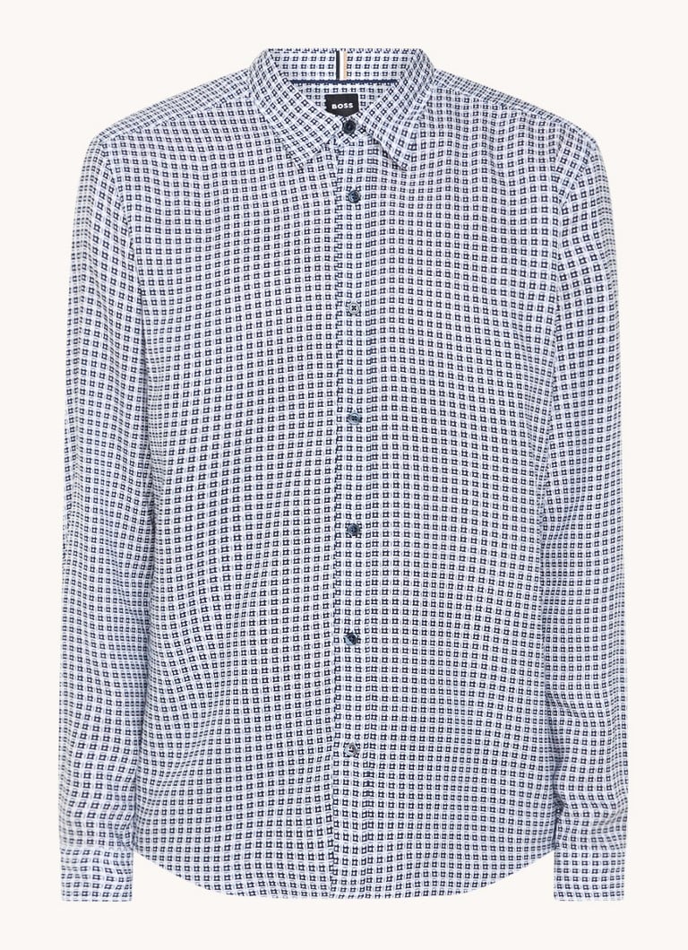 Camisa HUGO BOSS H-Liam de corte regular em liocel com microestampa.