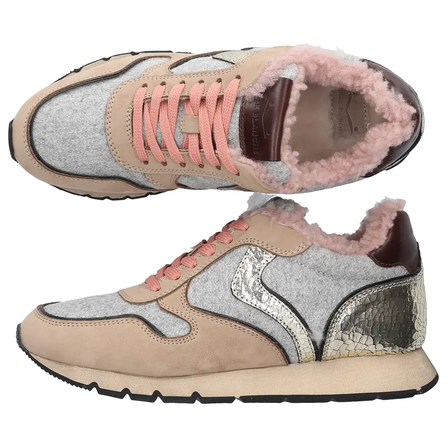 VOILE BLANCHE - Sneaker low JULIA Veloursleder - beige