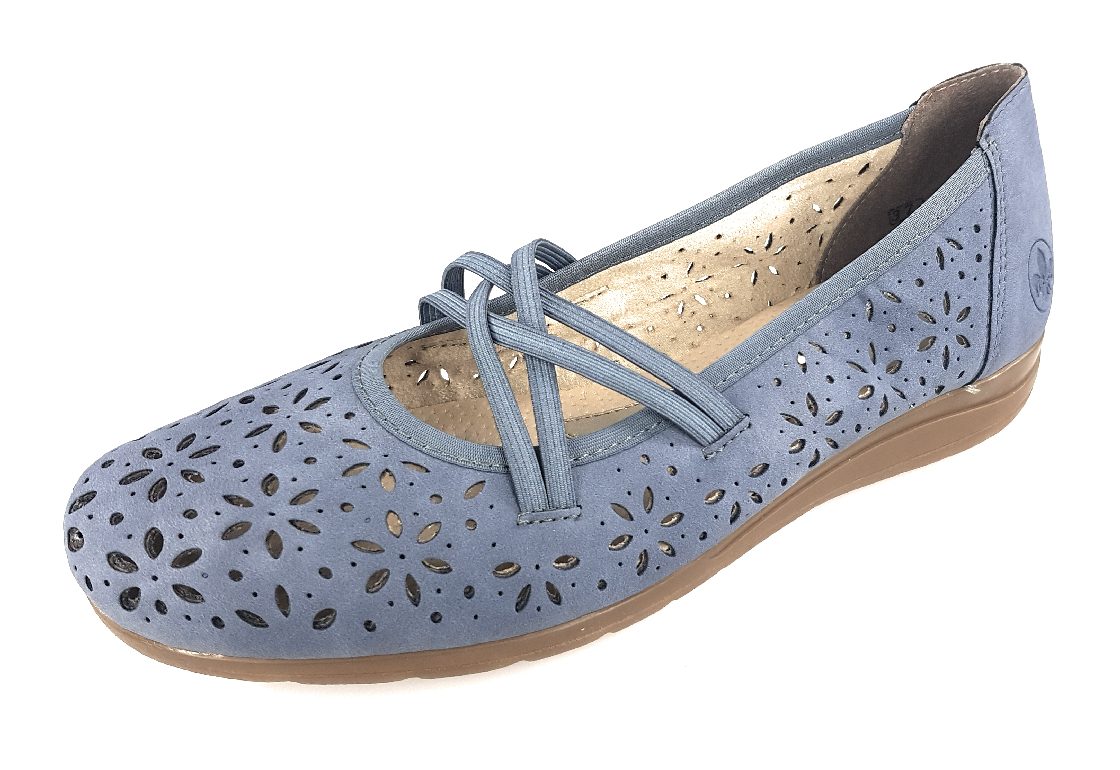 Rieker Nabukino L9356-10 Blau 10 light blue