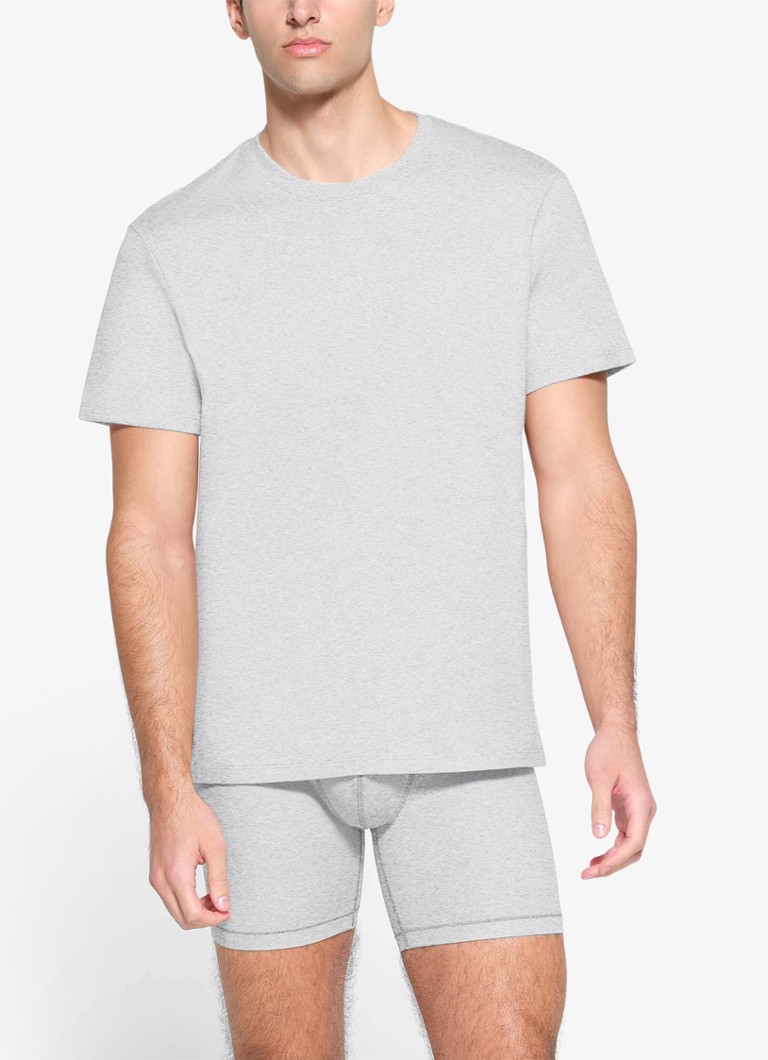 Camiseta de cuello redondo de algodón Skims
