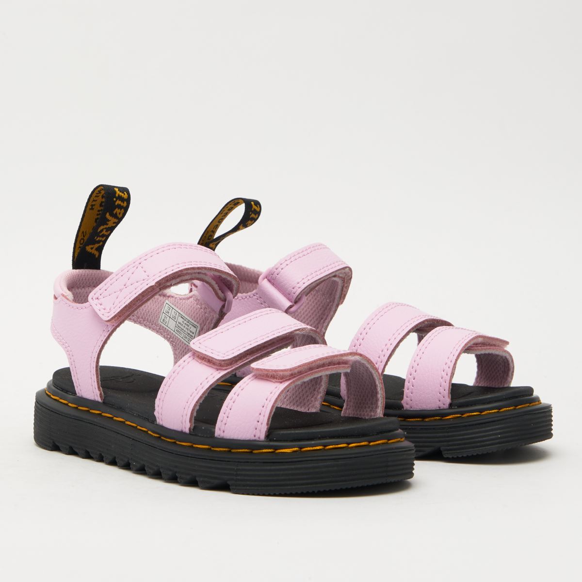 Dr Martens ljusrosa klaire flickor juniorsandaler