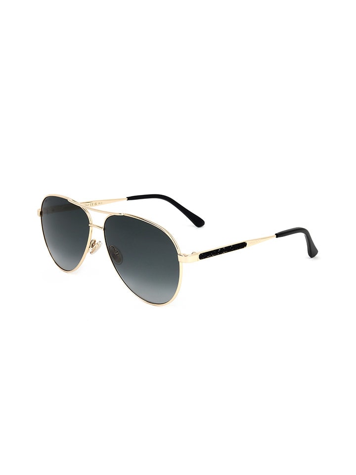 Jimmy Choo Damen-Sonnenbrille in Gold/ Schwarz günstig kaufen 60