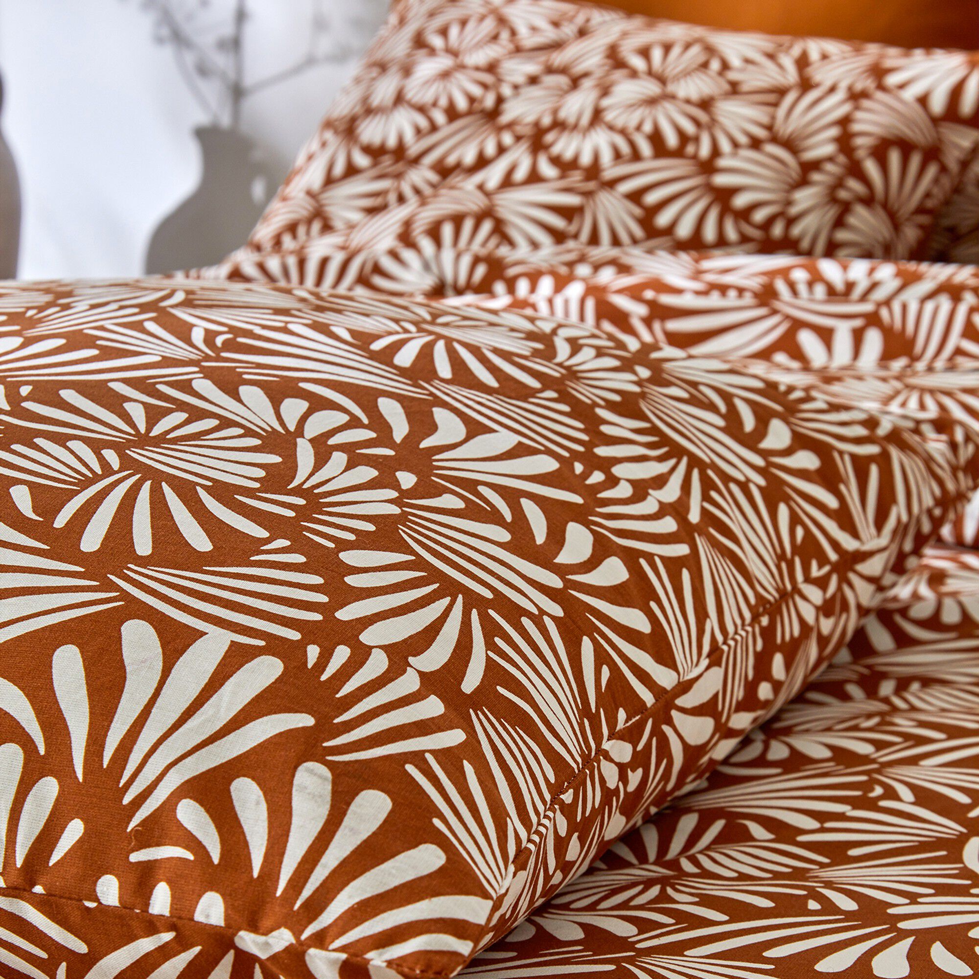 Linge de lit Vick en coton imprimé graphique