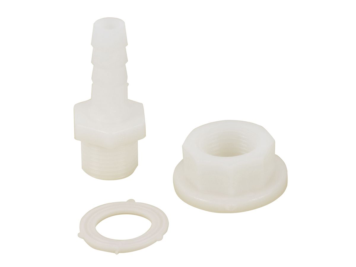 Schlauchverbindung gerade mit Mutter 10 mm