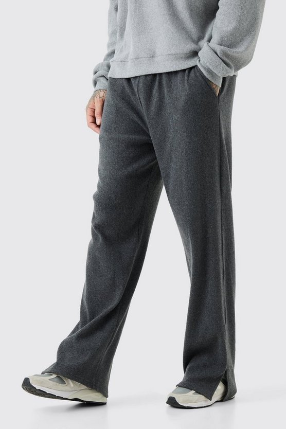 Tall lockere gerippte Ottoman Jogginghose mit geteiltem Saum
