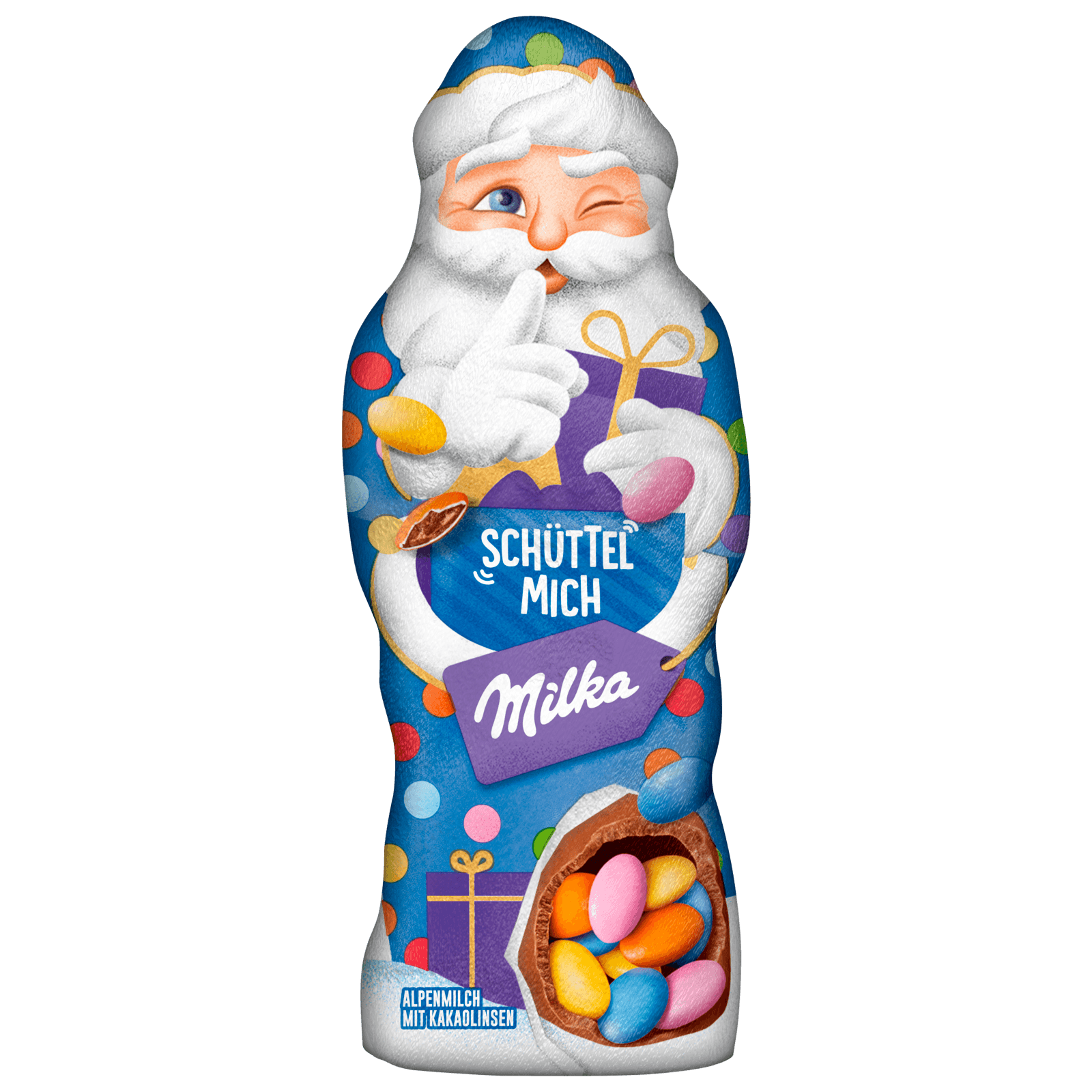 Milka Weihnachtsmann mit Kakaolinsen 61g