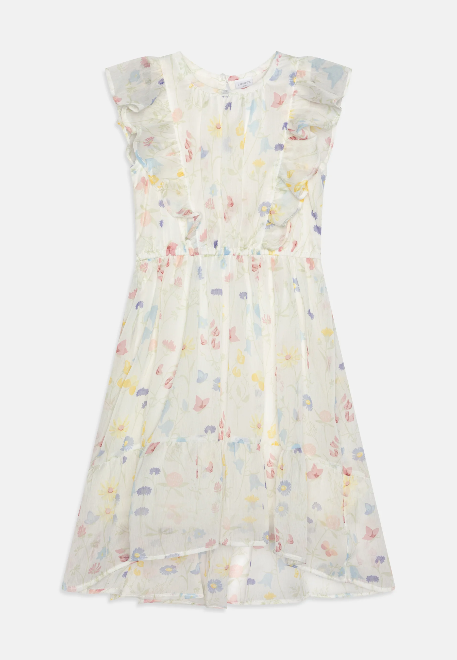 Lindex VESTIDO MANGA CON VOLANTES - Vestido de verano