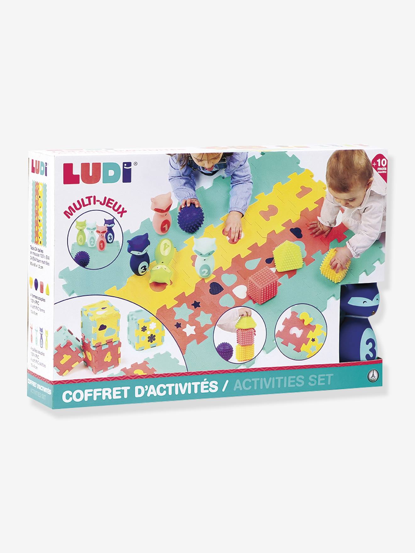Coffret d'activités tapis quille et formes LUDI multicolore