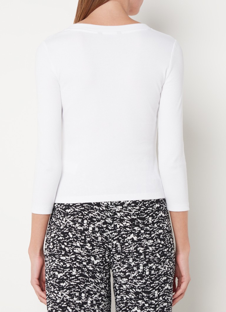 Whistles Rib knitted top with V-neck